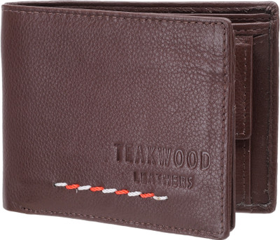 

Teakwood Men Brown Genuine Leather Wallet(5 Card Slots)