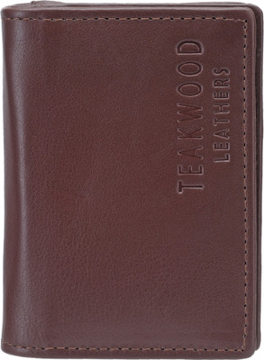 

Teakwood Men Brown Genuine Leather Wallet(8 Card Slots)