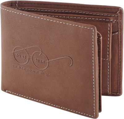 

Hidelink Men Brown Genuine Leather Wallet(6 Card Slots)