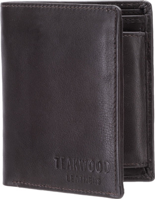 

Teakwood Men Brown Genuine Leather Wallet(8 Card Slots)