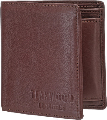 

Teakwood Men Brown Genuine Leather Wallet(6 Card Slots)