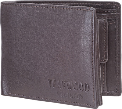 

Teakwood Men Brown Genuine Leather Wallet(7 Card Slots)