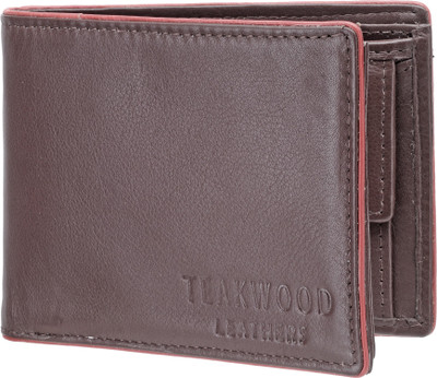 

Teakwood Men Brown Genuine Leather Wallet(5 Card Slots)