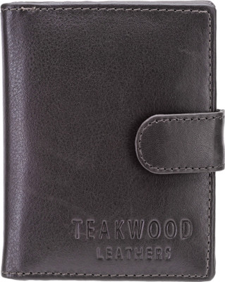 

Teakwood Men Brown Genuine Leather Card Holder(18 Card Slots)