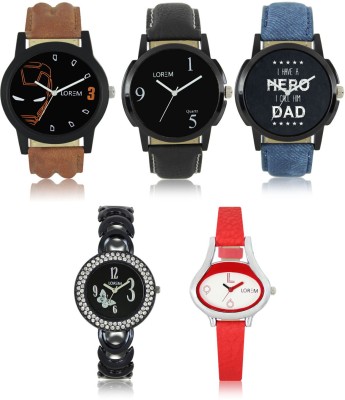 LOREM W06-4-6-7-201-206 New Stylish Best Designer Combo Hand Watch  - For Men & Women   Watches  (LOREM)