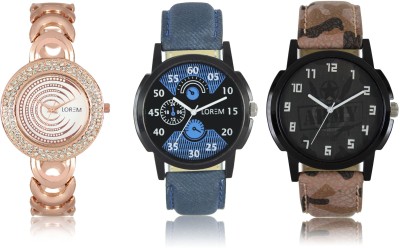 LOREM W06-2-3-202 New Stylish Best Designer Combo Hand Watch  - For Men & Women   Watches  (LOREM)