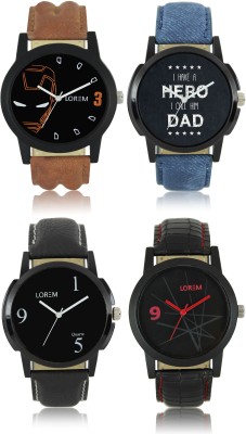 LOREM W06-4-6-7-8 New Stylish Best Designer Combo Hand Watch  - For Men   Watches  (LOREM)
