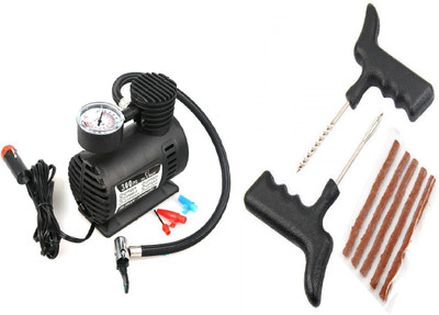 

SNATCH4DEALS car air pump, tubeless tire puncture kit Combo