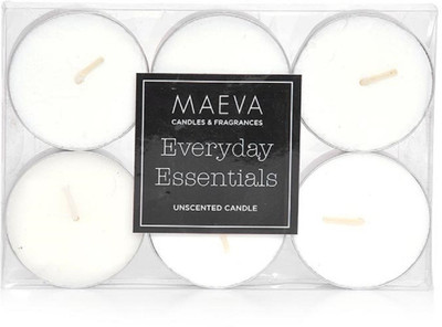 

MAEVA TEALIGHT 6 PK Candle(White, Pack of 6)