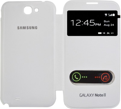Coverage Flip Cover for Samsung Galaxy Note II N7100 CASES451s267(White, Pack of: 1)