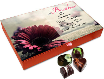 

Chocholik Rakhi Gift - A Brother Knows All About You And Still Likes You Chocolate Box For Brother / Sister - 12pc Truffles(144 g)