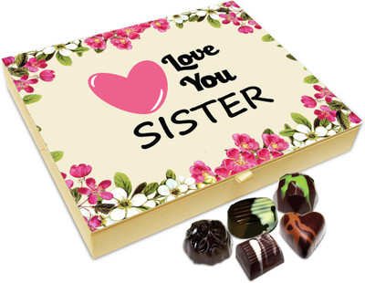 

Chocholik Rakhi Gift - There Is No Love Like Love For Sister Chocolate Box For Brother / Sister - 20pc Truffles(240 g)