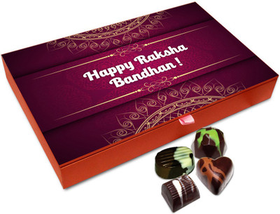 

Chocholik Rakhi Gift - Happy Raksha Bandhan My Beloved Brother Chocolate Box For Brother / Sister - 12pc Truffles(144 g)