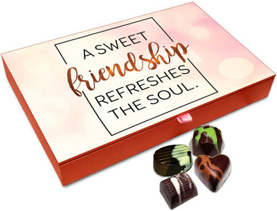 

Chocholik Friendship Gift Box - A Sweet Friendship Refreshes The Soul Chocolate Box For Friends - 12pc Truffles(144 g)