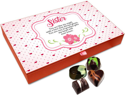 

Chocholik Rakhi Gift Box - Sister You Are An Absolute Angel Chocolate Box For Brother / Sister - 12pc Truffles(144 g)