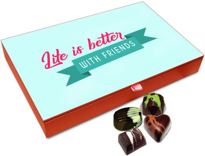 

Chocholik Friendship Gift Box - Life Is Good With Friends Chocolate Box For Friends - 12pc Truffles(144 g)