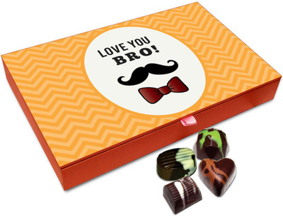 

Chocholik Rakhi Gift Box - Love You Big Bro Chocolate Box For Brother / Sister - 12pc Truffles(144 g)