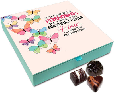 

Chocholik Friendship Gift Box - I Cherish The Bond We Share My Friend Chocolate Box For Friends - 9pc Truffles(108 g)