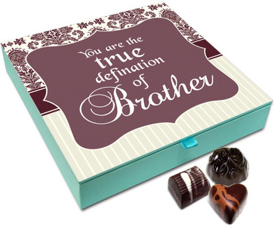 

Chocholik Rakhi Gift - You Are The True Definition Of Brother Chocolate Box For Brother / Sister - 9pc Truffles(108 g)