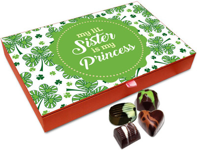 

Chocholik Rakhi Gift Box - My Little Sister Is My Princess Chocolate Box For Brother / Sister - 12pc Truffles(144 g)