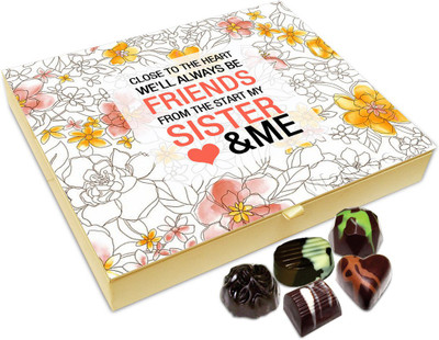 

Chocholik Rakhi Gift - Sister And Me Will Always Be Friends Chocolate Box For Brother / Sister - 20pc Truffles(240 g)