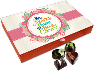 

Chocholik Friendship Gift Box - Be Jealous I Have The Best Cousins Chocolate Box For Friends - 12pc Truffles(144 g)
