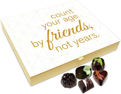 

Chocholik Friendship Gift Box - Count Your Age By Friends Chocolate Box For Friends - 20pc Truffles(240 g)