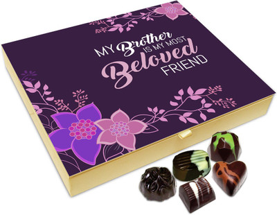 

Chocholik Rakhi Gift - My Brother Is My Most Beloved Friend Chocolate Box For Brother / Sister - 20pc Truffles(240 g)