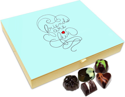 

Chocholik Friendship Gift Box - Time Spent With Friends Is Fun Chocolate Box For Friends - 20pc Truffles(240 g)