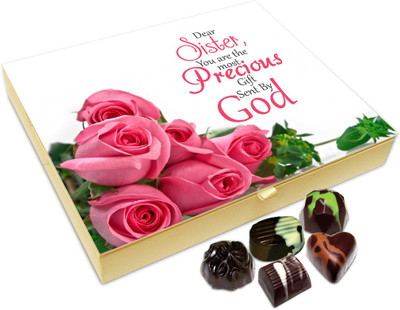 

Chocholik Rakhi Gift - My Sister Is The Most Precious Gift I Have Chocolate Box For Brother / Sister - 20pc Truffles(240 g)