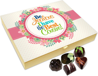

Chocholik Friendship Gift Box - Be Jealous I Have The Best Cousins Chocolate Box For Friends - 20pc Truffles(240 g)