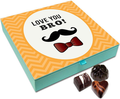 

Chocholik Rakhi Gift Box - Love You Big Bro Chocolate Box For Brother / Sister - 9pc Truffles(108 g)