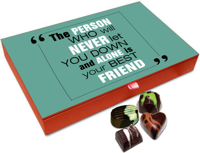 

Chocholik Friendship Gift Box - Your Friend Will Never Let You Down Chocolate Box For Friends - 12pc Truffles(144 g)
