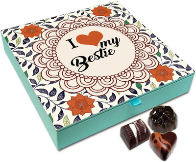 

Chocholik Friendship Gift Box - My Bestie Is The Best Friend Anyone Can Have Chocolate Box For Friends - 9pc Truffles(108 g)