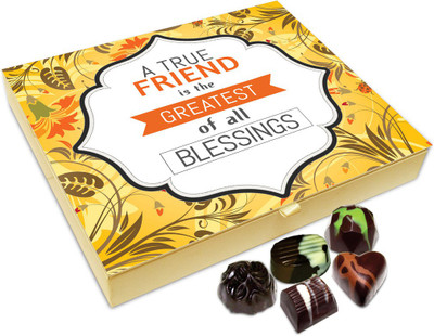 

Chocholik Friendship Gift Box - A True Friend Is Of Paramount Importance Chocolate Box For Friends - 20pc Truffles(240 g)