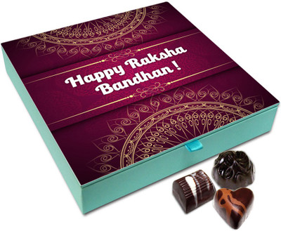 

Chocholik Rakhi Gift - Happy Raksha Bandhan My Beloved Brother Chocolate Box For Brother / Sister - 9pc Truffles(108 g)