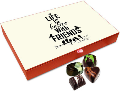 

Chocholik Friendship Gift Box - Life Is Always Amazing With Crazy Friends Chocolate Box For Friends - 12pc Truffles(144 g)