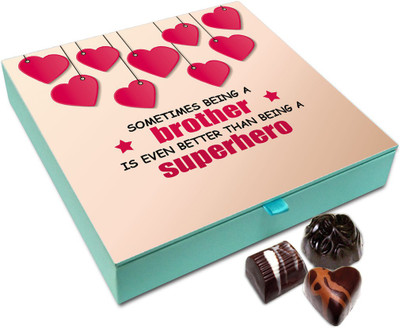 

Chocholik Rakhi Gift Box - MY Brother Is More Than A Superhero Chocolate Box For Brother / Sister - 9pc Truffles(108 g)