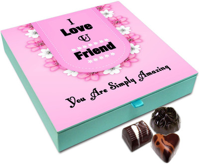 

Chocholik Friendship Gift Box - You Are Way Too Amazing My Friend Chocolate Box For Friends - 9pc Truffles(108 g)
