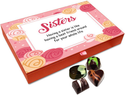 

Chocholik Rakhi Gift Box - Having Is Having A Best Friend Chocolate Box For Brother / Sister - 12pc Truffles(144 g)