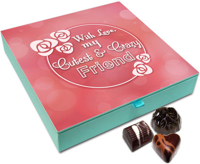 

Chocholik Friendship Gift Box - Love You My Cutest Friend Chocolate Box For Friends - 9pc Truffles(108 g)