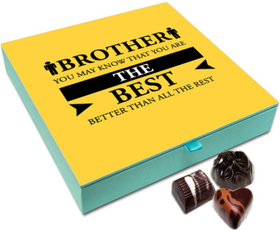 

Chocholik Rakhi Gift - Brother You Are Better Than The Rest Chocolate Box For Brother / Sister - 9pc Truffles(108 g)