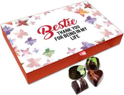 

Chocholik Friendship Gift Box - Thanks For Making My Life Amazing Chocolate Box For Friends - 12pc Truffles(144 g)