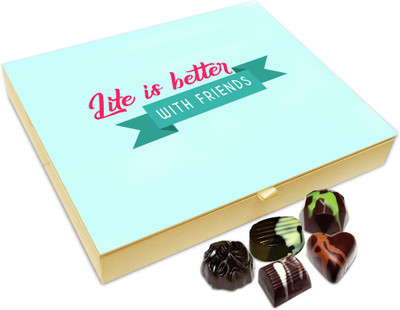 

Chocholik Friendship Gift Box - Life Is Good With Friends Chocolate Box For Friends - 20pc Truffles(240 g)