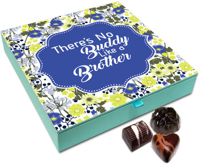 

Chocholik Rakhi Gift Box - My Brother Is My Buddy Chocolate Box For Brother / Sister - 9pc Truffles(108 g)