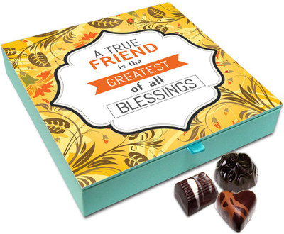 

Chocholik Friendship Gift Box - A True Friend Is Of Paramount Importance Chocolate Box For Friends - 9pc Truffles(108 g)