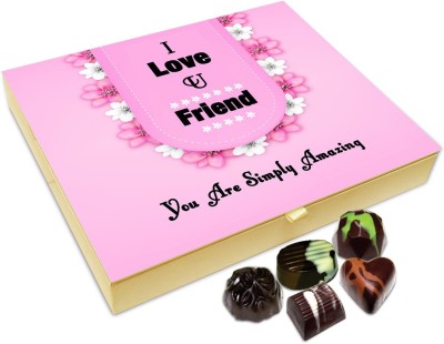 

Chocholik Friendship Gift Box - You Are Way Too Amazing My Friend Chocolate Box For Friends - 20pc Truffles(240 g)