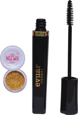 

Vozwa Golden Glitter Powder and Evuar Herbal Mascara(Set of 2)