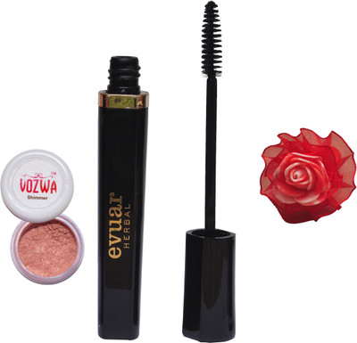 

Vozwa Copper Shimmer Powder, Evuar Herbal Mascara with band(Set of 3)