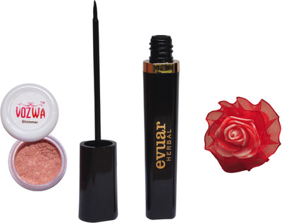 

Vozwa Copper Shimmer Powder, Evuar Herbal Eye Liner With band(Set of 3)